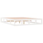vidaXL Cadre de lit sans matelas blanc 200x200 cm bois massif