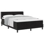 lit box spring vidaXL avec matelas Noir 140x200 cm Velours