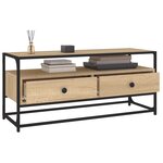 vidaXL Meuble TV chêne sonoma 100x35x45 cm bois d'ingénierie