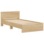 vidaXL Cadre de lit sans matelas avec lumières LED 100x200 cm