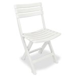 Ensemble de bistro jardin meuble extérieur terrasse pliable 3 pièces plastique blanc 02_0013545