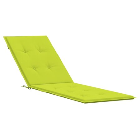 vidaXL Coussin de chaise de terrasse vert vif (75+105)x50x4 cm