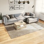 vidaXL Tapis ISTAN à poils longs aspect brillant beige 200x280 cm
