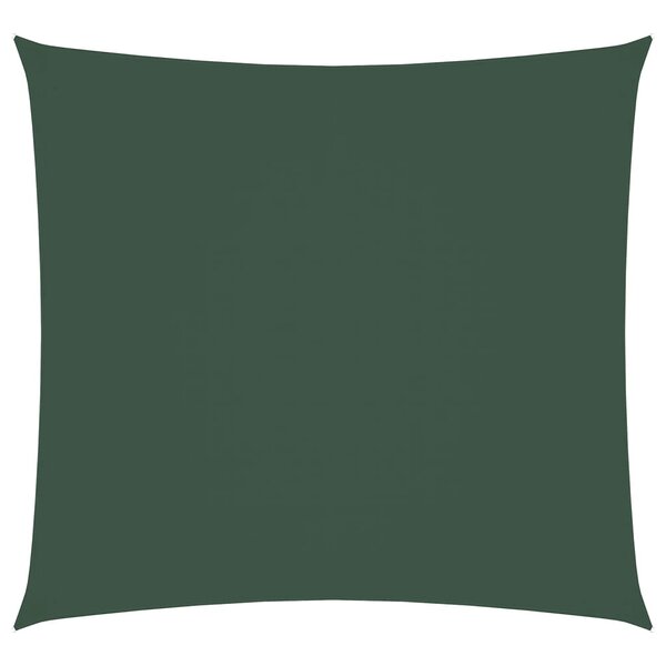vidaXL Voile de parasol tissu oxford carré 3x3 m vert foncé