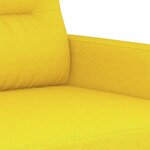 vidaXL Canapé à 2 places Jaune clair 120 cm Tissu