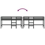 vidaXL Lit mezzanine d'enfants sans matelas avec échelle noir 90x190cm