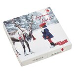 Lot de 6 cartes de voeux avec enveloppe  coffret croix-rouge joyeux noël - draeger paris