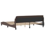vidaXL Cadre de lit sans matelas marron 200x200 cm similicuir