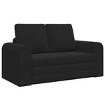 vidaXL Canapé-lit au sol 2-en-1 Noir 148x71x83 cm Velours