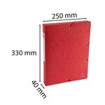 Boite De Classement Exabox Dos 40mm Carte Lustrée Scotten - A4 - Rouge - X 10 - Exacompta