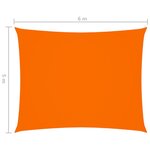 Vidaxl voile de parasol tissu oxford rectangulaire 5x6 m orange
