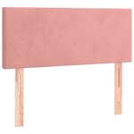 vidaXL Sommier à lattes de lit avec matelas Rose 120x200 cm Velours