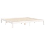 vidaXL Cadre de lit sans matelas blanc bois massif de pin