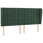 vidaXL Sommier à lattes de lit matelas et LED Vert foncé 160x200 cm