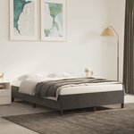 vidaXL Cadre de lit Gris foncé 140 x 200 cm Velours