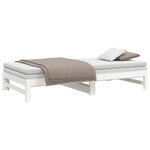 vidaXL Lit coulissant sans matelas blanc 2x(100x200) cm