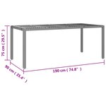 vidaXL Ensemble à manger de jardin coussins 7Pièces Noir Résine tressée