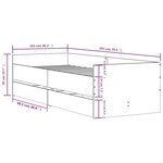 vidaXL Cadre de lit avec tiroirs sans matelas chêne sonoma 100x200 cm