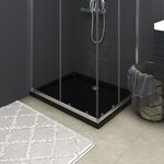 vidaXL Receveur de douche rectangulaire ABS Noir 80x100 cm