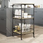 vidaXL Chariot de cuisine chêne sonoma 60 5x50x105cm bois d'ingénierie