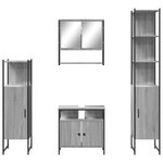 vidaXL Ensemble de meubles de salle de bain 4 Pièces Sonoma gris