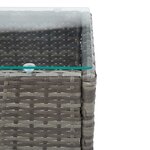vidaXL Table basse Gris 60x40x36 cm Résine tressée