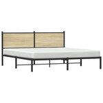 vidaXL Cadre de lit en métal sans matelas chêne sonoma 160x200 cm