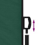 vidaXL Auvent latéral rétractable vert foncé 200x500 cm