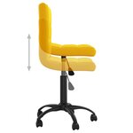 Chaise fauteuil siège pivotante de bureau informatique étude Jaune moutarde velours jaune 02_0024141