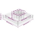vidaXL Jardinière en gabion Acier galvanisé 120x120x20 cm