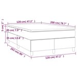 vidaXL Sommier à lattes de lit avec matelas Noir 120x200 cm Tissu
