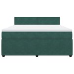 vidaXL Sommier à lattes de lit et matelas Vert foncé 180x200cm Velours