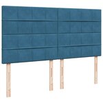 vidaXL Sommier à lattes de lit et matelas bleu 180x200 cm velours