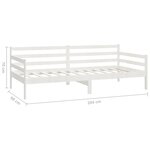 vidaXL Lit de repos avec tiroirs 90x200 cm Blanc Bois de pin massif