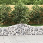 vidaXL Paniers à gabions arqués 12 Pièces 200x50x40/60 cm fer galvanisé