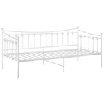 vidaXL Cadre de canapé-lit sans matelas blanc métal 90x200 cm