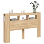 vidaXL Tête de lit à LED chêne sonoma 160x18 5x103 5cm bois ingénierie
