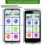 Le smart Initial 6,5p 64 giga avec pochette, coque et vitre protection. smartphone senior pour DEBUTER