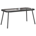 Table basse vidaXL Noir 90x45x42 cm en Poly Rattan