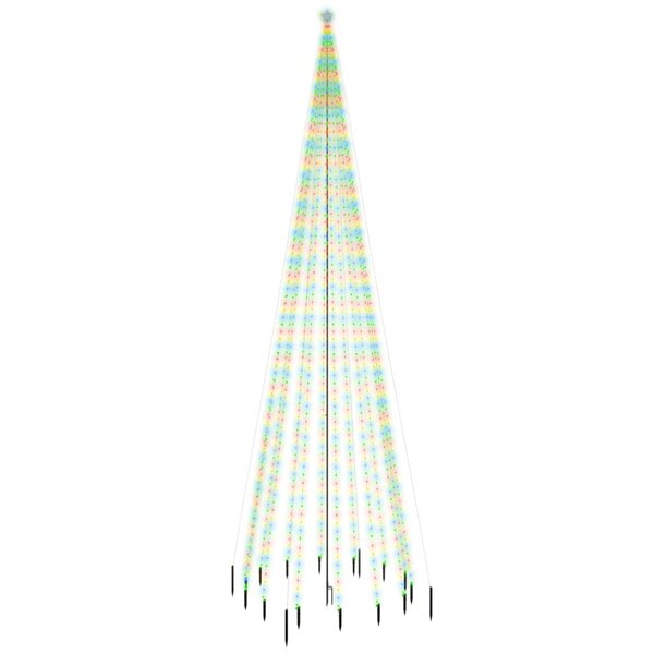 vidaXL Sapin de Noël avec piquet 1134 LED Colorées 800 cm