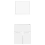 vidaXL Ensemble de meubles de salle de bain 2 Pièces Blanc Aggloméré