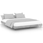 vidaXL Cadre de lit sans matelas gris béton 120x200 cm