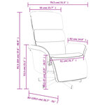 vidaXL Fauteuil inclinable avec repose-pied crème tissu