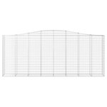vidaXL Paniers à gabions arqués 20 Pièces 400x50x160/180 cm fer galvanisé