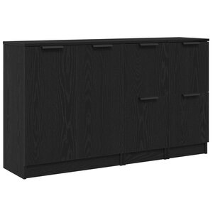 Buffets vidaXL 3 Pièces Bois d'ingénierie Noir