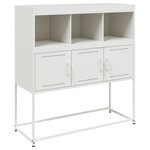 vidaXL Buffet blanc 100 5x39x107 cm acier laminé à froid