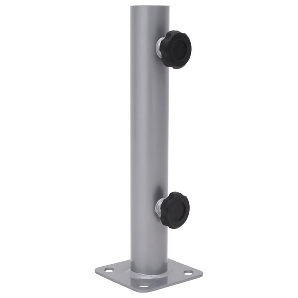 vidaXL Base de parasol pour mât Ø32/34/38 mm argenté acier