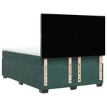 vidaXL Sommier à lattes de lit et matelas Vert foncé 160x200cm Velours