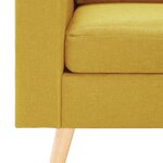 vidaXL Canapé à 2 places Jaune Tissu