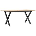 vidaXL Table basse cadre en X 100x50x45 cm bois de pin massif et fonte